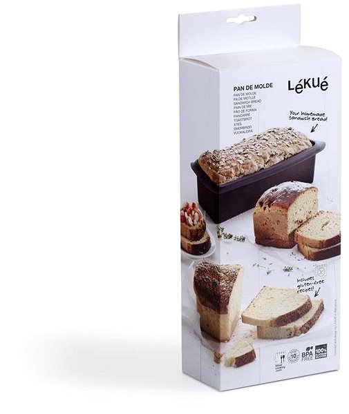 Baking Mould LEKUE Silicone Mould for Wholemeal Bread Lékué Sandwich Bread 25cm Packaging/box