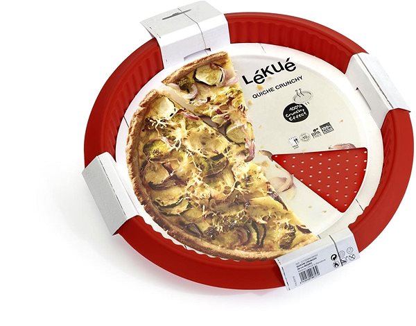 Baking Mould LEKUE Silicone Baking Mould for Quiche, Lékué Quiche 28cm | Red Package content