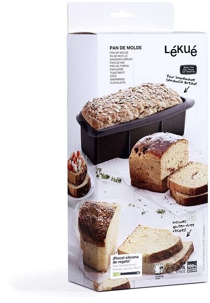 Baking Mould LEKUE Silicone Mould for Wholemeal Bread Lékué Sandwich Bread 28cm Packaging/box