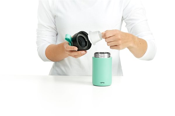 Thermos Lékué Insulated Bottle To Go 300ml | Turquoise Lifestyle