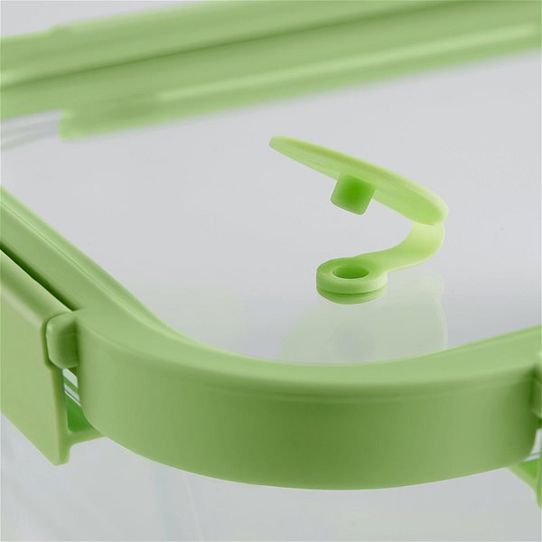 Dose Lékué Hermetischer Glas-Lebensmittelbehälter Square Glass, rechteckig, 640 ml, grün ...