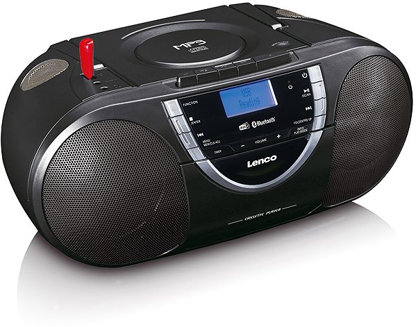Lenco SCD-6900BK radio cassette recorder.