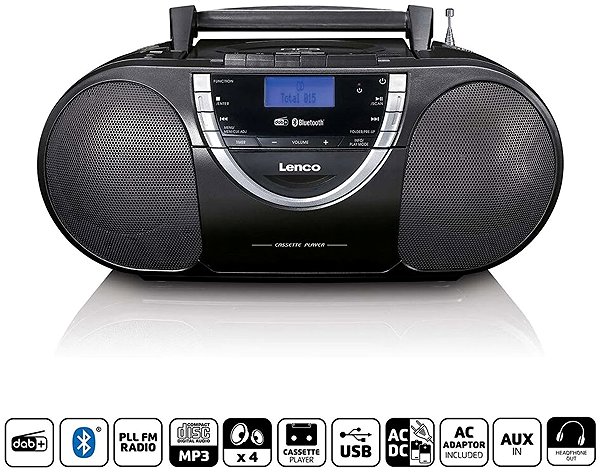 Lenco SCD-6900BK radio cassette recorder.