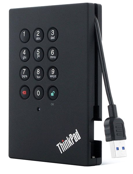 Externe Festplatte Lenovo 0A65621 Seitlicher Anblick