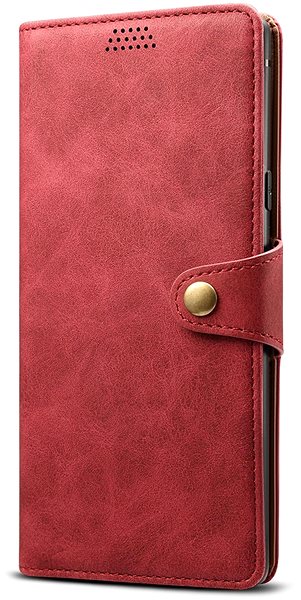 Puzdro na mobil Lenuo Leather flipové puzdro pre Xiaomi Redmi 10, červené ...