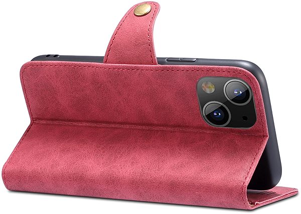 Puzdro na mobil Lenuo Leather flipové puzdro pre iPhone 13, červené ...