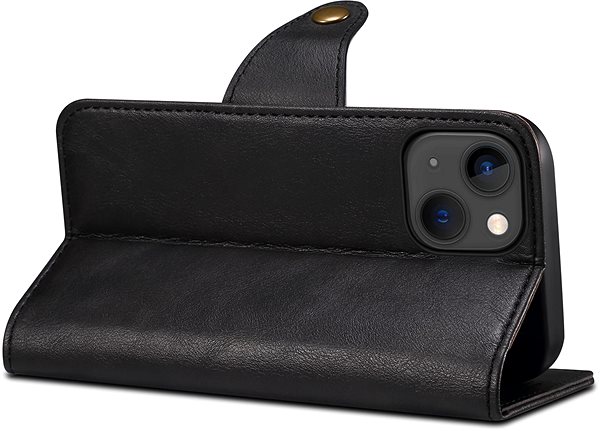 Puzdro na mobil Lenuo Leather flipové puzdro pre iPhone 13 Mini, čierne ...