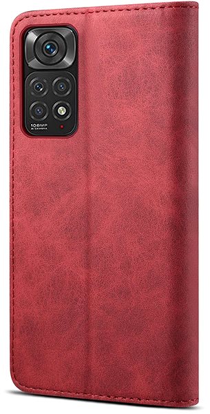 Puzdro na mobil Lenuo Leather flipové puzdro pre Xiaomi Redmi Note 11/11S, červené ...