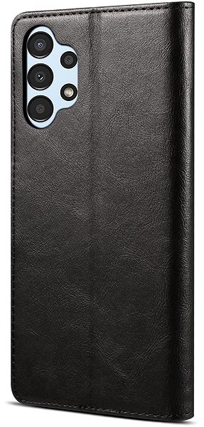 Handyhülle Lenuo Leather Flip-Hülle für Samsung Galaxy A13, schwarz ...