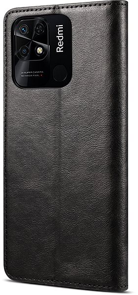 Handyhülle Lenuo Leather Flip-Hülle für Xiaomi Redmi 10C, schwarz ...