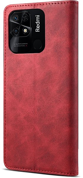 Handyhülle Lenuo Leather Flip-Hülle für Xiaomi Redmi 10C, rot ...