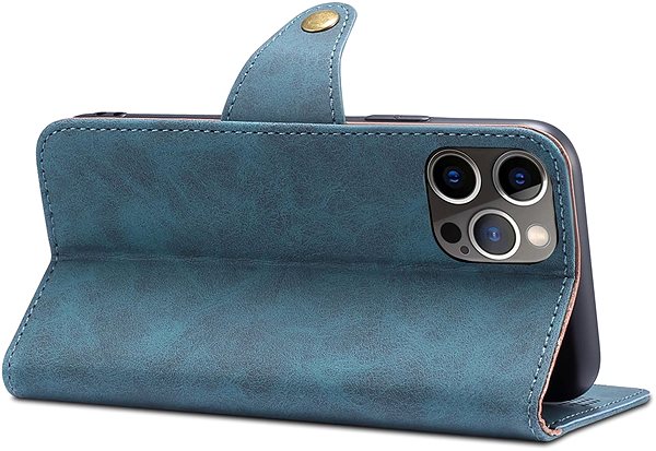 Handyhülle Lenuo Leather Flip Case für iPhone 14 Pro Max - blau ...
