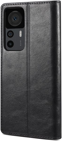 Mobiltelefon tok Lenuo Leather flip Xiaomi 12T/12T Pro, fekete tok ...