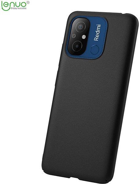Kryt na mobil Lenuo Leshield obal na Xiaomi Redmi 12C, čierna ...