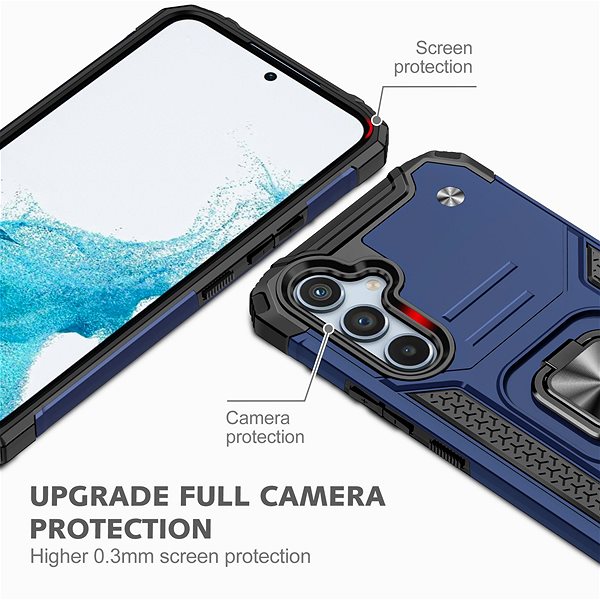 Kryt na mobil Lenuo Union Armor obal na Samsung Galaxy A34 5G, modrý ...
