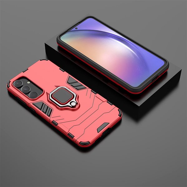Telefon tok Lenuo Armor Samsung Galaxy A55 5G piros tok ...
