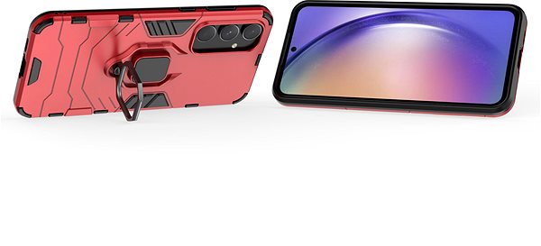 Telefon tok Lenuo Armor Samsung Galaxy A55 5G piros tok ...
