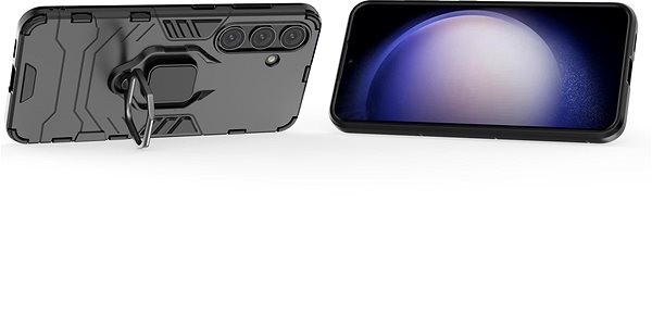Handyhülle Lenuo Armor Hülle für das Samsung Galaxy S24 schwarz ...