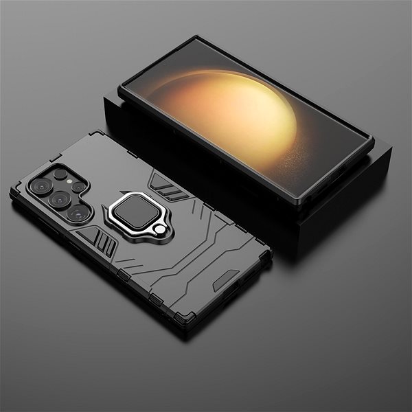 Handyhülle Lenuo Armor Hülle für Samsung Galaxy S24 Ultra schwarz ...