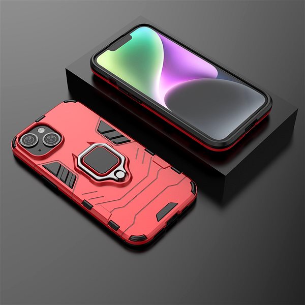 Handyhülle Lenuo Armor Hülle für iPhone 15 rot ...