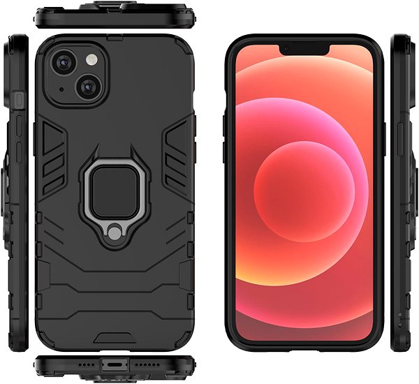 Handyhülle Lenuo Armor Hülle für das iPhone 15 Plus schwarz ...