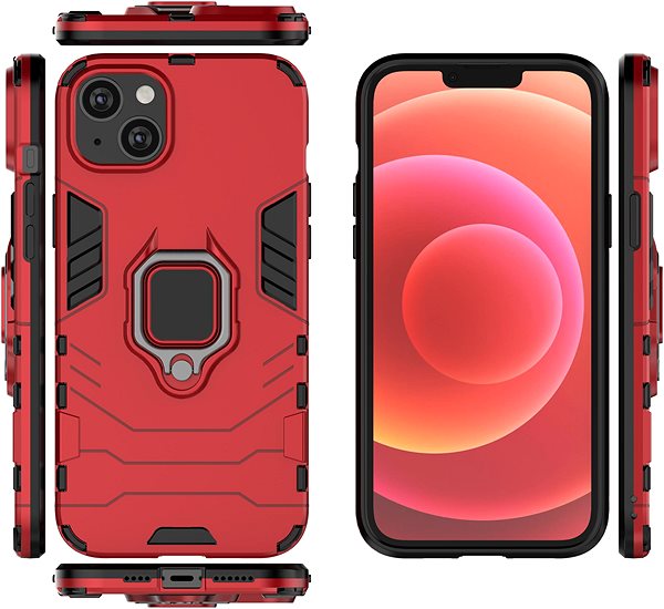 Handyhülle Lenuo Armor Hülle für iPhone 15 Plus rot ...