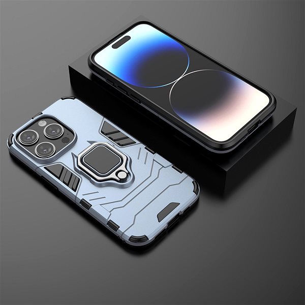 Handyhülle Lenuo Armor Hülle für das iPhone 15 Pro blau ...