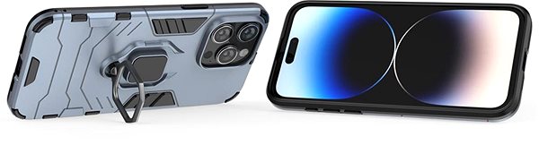 Kryt na mobil Lenuo Armor obal pro iPhone 15 Pro Max modrá ...