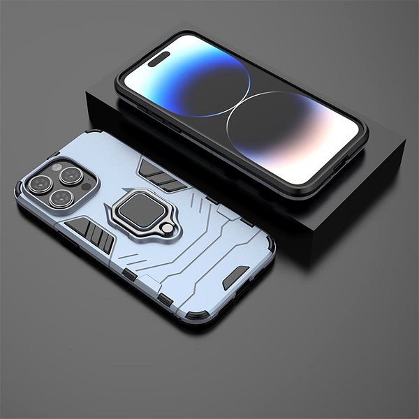 Kryt na mobil Lenuo Armor obal pro iPhone 15 Pro Max modrá ...