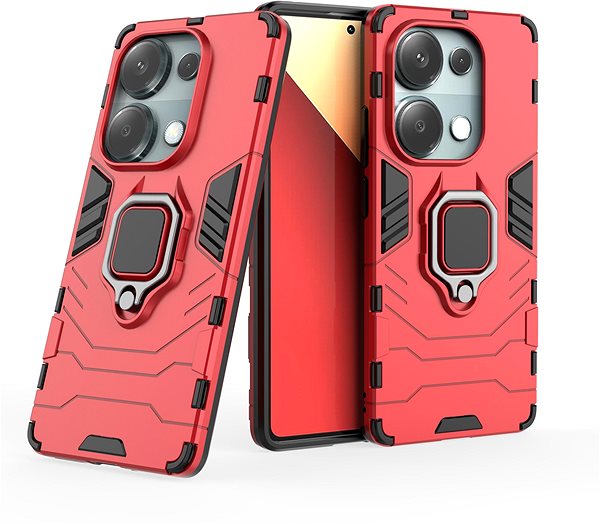 Telefon tok Lenuo Armor Xiaomi Redmi Note 13 Pro piros tok ...
