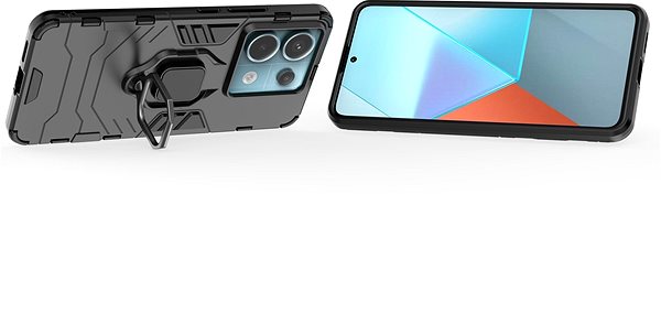 Handyhülle Lenuo Armor Gehäuse neu für Xiaomi Redmi Note 13 Pro 5G schwarz ...