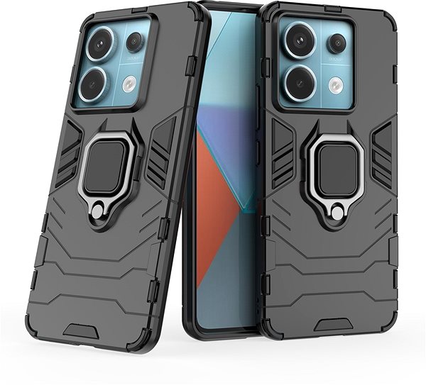 Handyhülle Lenuo Armor Gehäuse neu für Xiaomi Redmi Note 13 Pro 5G schwarz ...