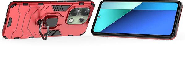 Handyhülle Lenuo Armor Tasche neu für Xiaomi Redmi Note 13 rot ...
