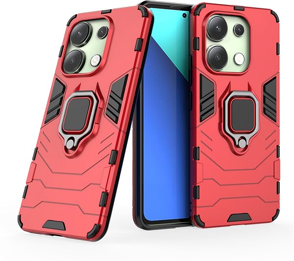 Handyhülle Lenuo Armor Tasche neu für Xiaomi Redmi Note 13 rot ...