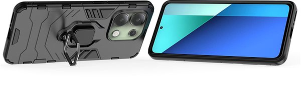 Kryt na mobil Lenuo Armor obal new na Xiaomi Redmi Note 13 čierna ...