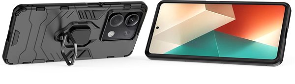 Handyhülle Lenuo Armor Gehäuse neu für Xiaomi Redmi Note 13 5G schwarz ...