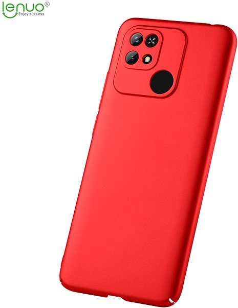Kryt na mobil Lenuo Leshield obal na Xiaomi Redmi 10C, červený ...