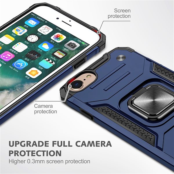 Kryt na mobil Lenuo Union Armor obal pre iPhone 7 / 8 / SE 2020 / SE 2022, modrá ...