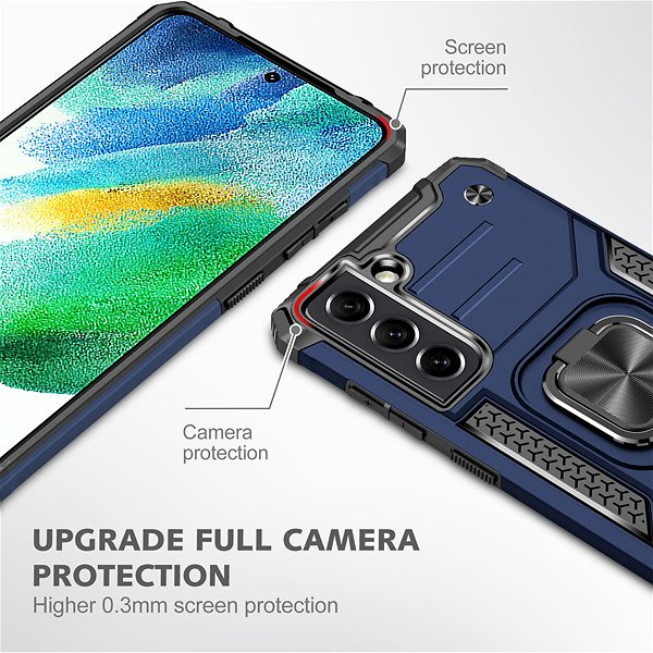 Kryt na mobil Lenuo Union Armor obal pre Samsung Galaxy S22 5G, modrá ...