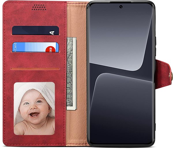 Handyhülle Lenuo Leather Klapphülle für Xiaomi 13 Pro, rot ...