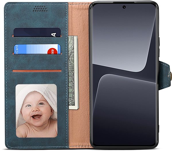 Puzdro na mobil Lenuo Leather flipové puzdro pre Xiaomi 13 Pro, modré ...
