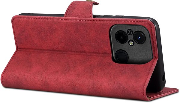 Handyhülle Lenuo Leather Klapphülle für Xiaomi Redmi 12C, rot ...