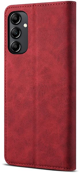 Puzdro na mobil Lenuo Leather flipové puzdro na Samsung Galaxy A14 4G/5G, červené ...
