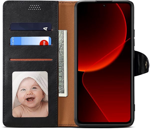 Handyhülle Lenuo Leder-Klapphülle für Xiaomi 13T/ 13T Pro, schwarz ...