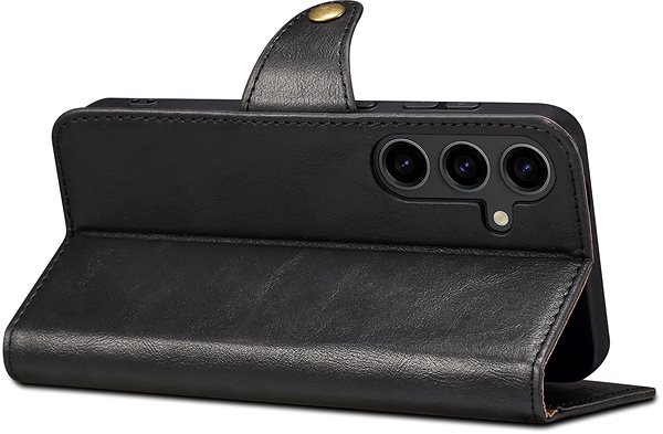 Handyhülle Lenuo Leather Flip Case für das Samsung Galaxy S24 schwarz ...
