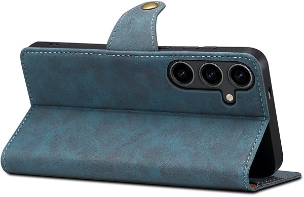 Handyhülle Lenuo Leather Flip Case für das Samsung Galaxy S24+ blau ...