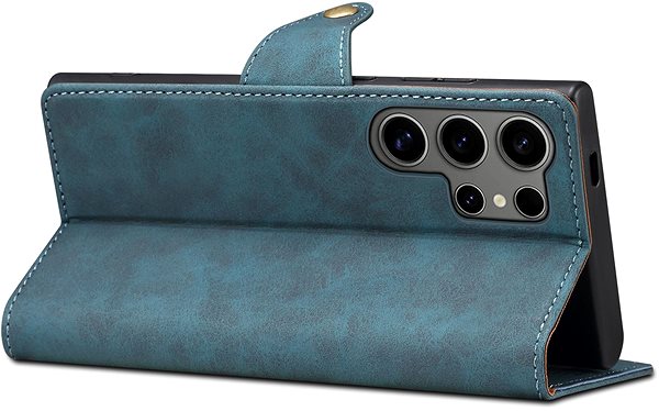 Handyhülle Lenuo Leather Flip Case für das Samsung Galaxy S24 Ultra blau ...