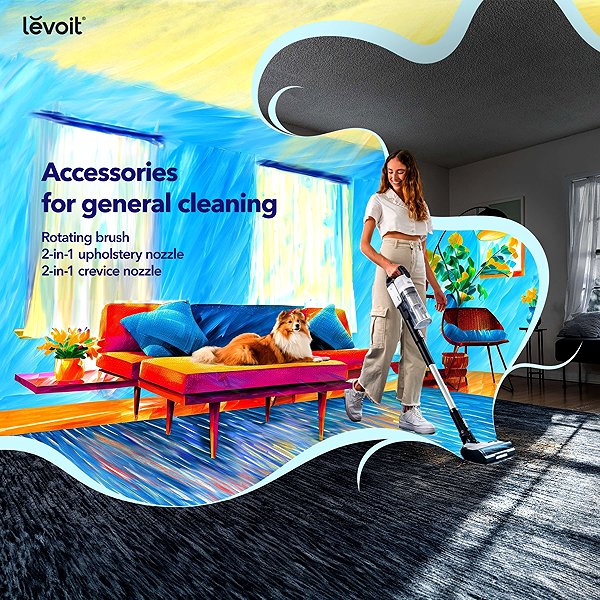 Upright Vacuum Cleaner Levoit LVAC-200 4in1 Aku Turbo Cyclone grey ...