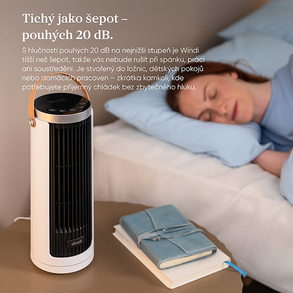 Ventilátor Levoit Windi Mini Plus akkumulátoros fehér ...