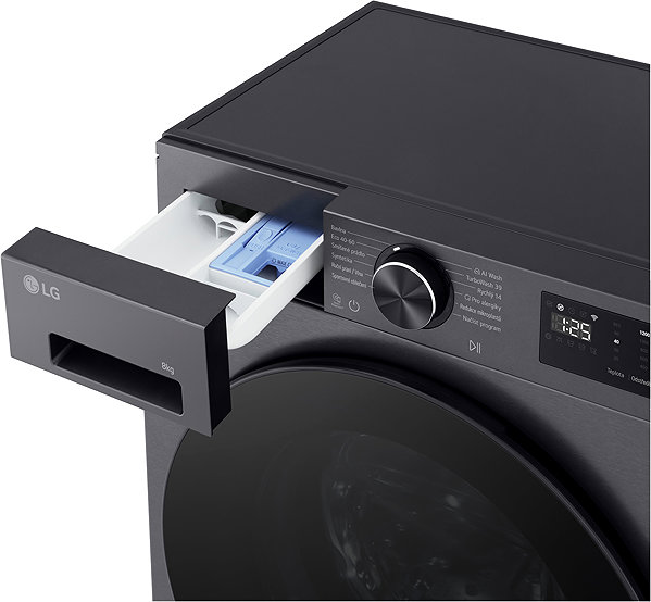 Slim steam washing machine LG F2X50S8TBB ...